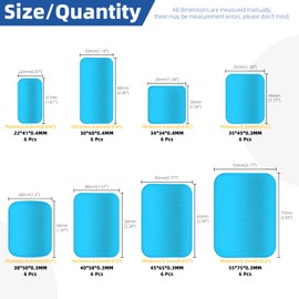Glarks 48pcs 22-55mm Square Under Cabinet Light Magnetic Strip Kit, Cabinet Light Magnetic Adhesive Strip, Metal Replacement Magnetic Strips for Magnetic LED Lights, Under Counter Lights