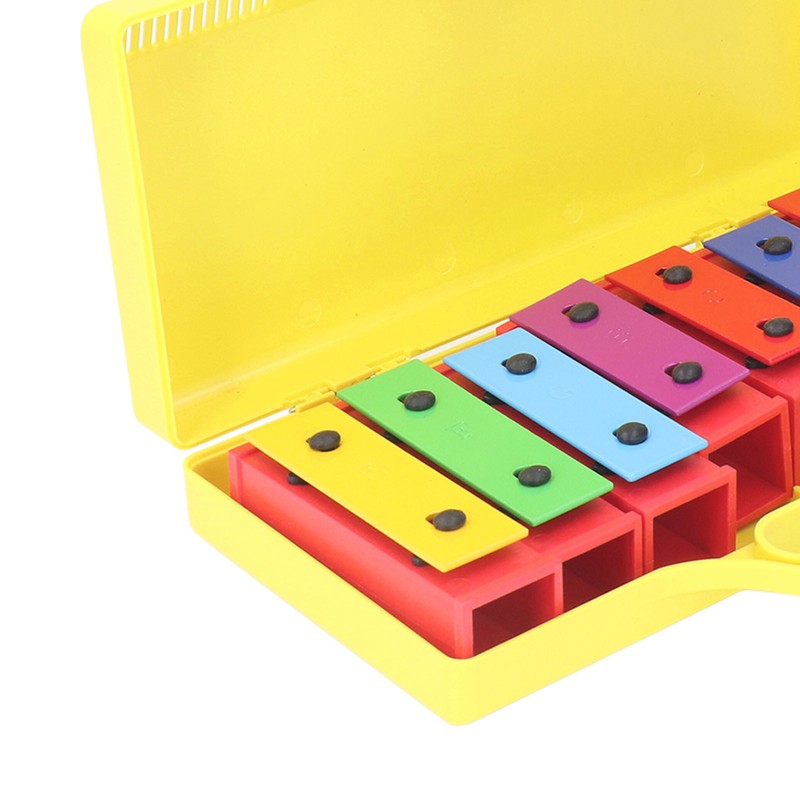 8 Note Colorful Resonator Bells with Case Removable Plates Plastic