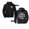 Anti Animal Cruelty Club White Logo (Front + Back) Pullover