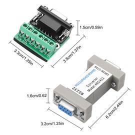 XMSJSIY RS232 to RS485 / RS422 Converter Serial Adapter Communication Data Converter & Adapter Industrial Converter 300-115.2 Kbps Compatible with EIA/TIA RS-232C 、RS-422 / RS-485 Standards