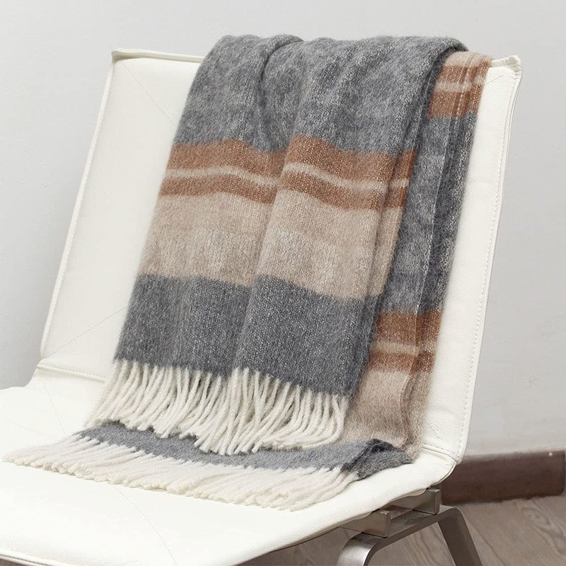 Special Alpaca Wool Cherokee Style Blanket Throw