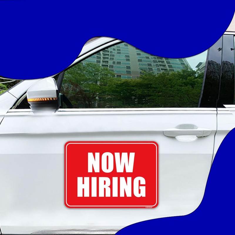 GEEKBEAR Now Hiring Car Magnet (2 Pack) - 11.7 x