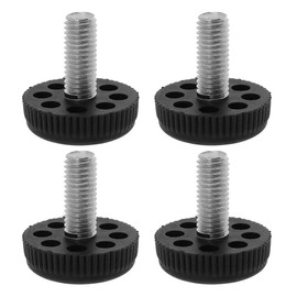 sourcing map M10 x 25 x 35mm Screw on Leveling Feet Adjustable Leveler Floor Protector for Home Furniture Desk Table Sofa Leg 4 Pack