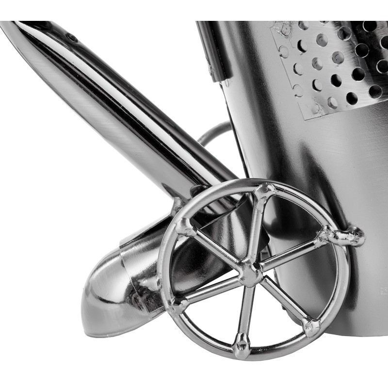 BRUBAKER Flaschenhalter Golfspieler beim Abschlag Metall Skulptur Geschenk mit Geschenkkarte