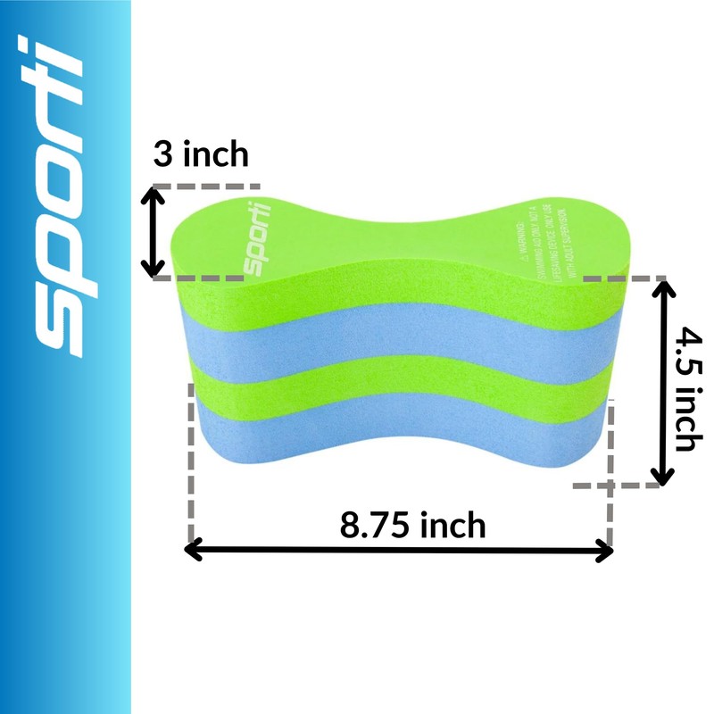 Sporti Junior Pull Buoy - Neon Green/Blue - Green