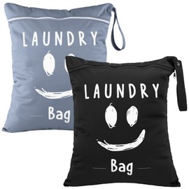 Shappy 2 Pcs Large Travel Laundry Bag Washable Waterproof Wet Dry Bag Large Dirty Clothes Bag Bathing Workout Bag(Cute Style)