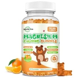ReviNutra Magnesium Gummies for Kids - Magnesium Glycinate L-Threonate Supplement with .