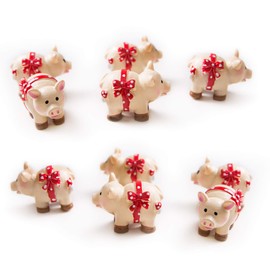 Logbuch-Verlag 10 Small Pink Lucky Pigs Lucky Charm Mini Lucky Pig 3 cm Table Decoration Give-Away New Year's Eve New Year 2025