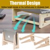 NOELAMOUR Laptop Stand, Vertical Stand, Wood, Easy Assembly, Storage, Improves