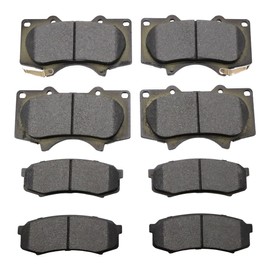 D976 D606 Front Rear Ceramic Brake Pads Sets Compatible with Lexus GX460 2010-2017,For Lexus GX470 2003-2009,For Toyota 4Runner 2003-2017,For Toyota FJ Cruiser 2007-2014,For Toyota Sequoia 2001-2007
