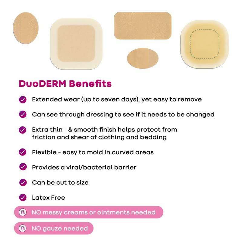 ConvaTec DuoDERM Extra Thin Control Gel Formula 2"x4" Hydrocolloid Sterile