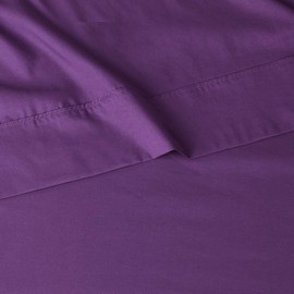 Kamas Egyptian Cotton Sateen Weave Pack of 2 Extra Large Pillowcase to Fit Your Oversized Pancake Large Huge & Gusseted Pillows (Plum, King Oversize- 23x43)