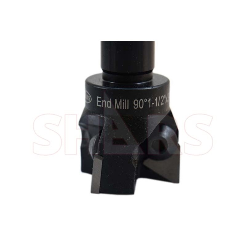 Shars 1-1/2" 90 Degree 3/4" Shank Indexable End Mill with