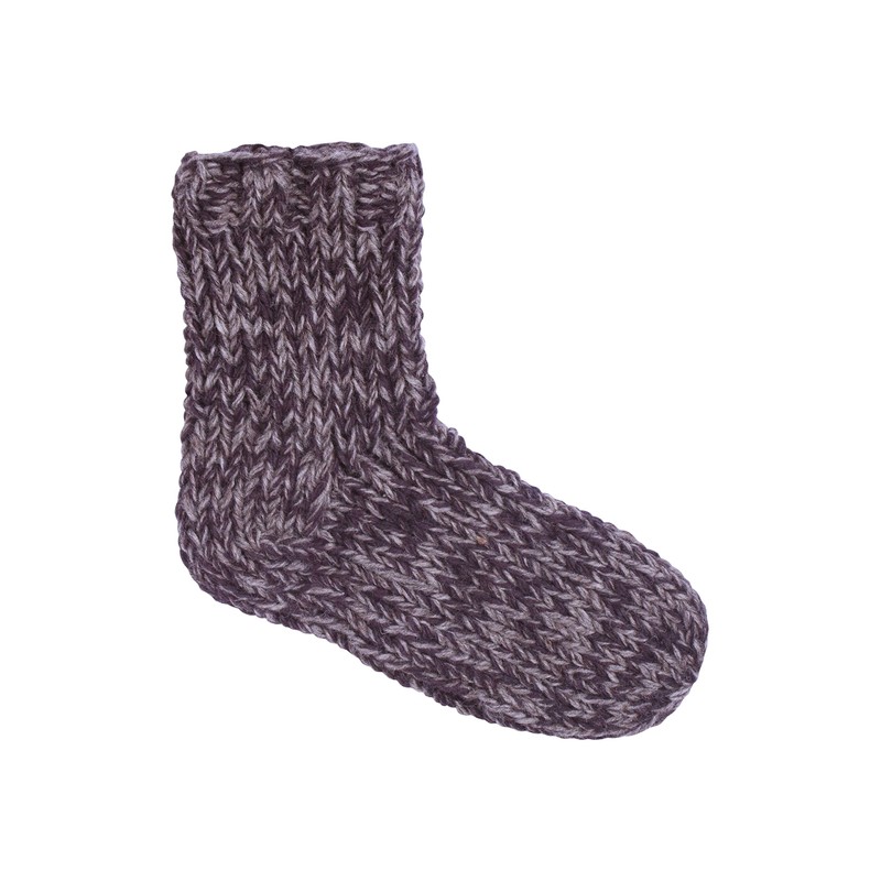 Pachamama Men 100% Wool Bed Sofa Socks Handknitted Charcoal Fleck