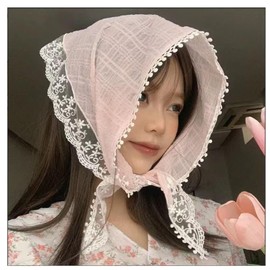 Head Scarf Headband Bandana Headbands for Women Pink Hair Bandana Headscarf for Women's Hair Accessories for Girls Lace Bands