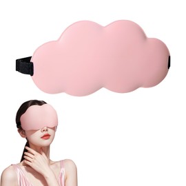 Ninnyi 3D Eye Mask for Sleeping, 100% Blackout Eye Mask for Plane Travel, with Adjustable Straps(Pink)