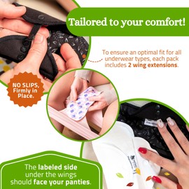 Non Slip Reusable Panty Liners for Women Thin; 7-Pack (Small) Premium Line Bamboo Cloth Liners; Feminine Panty Liners Reusable; Daily Washable Pantyliners for Vaginal Discharge, NOT for Period