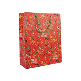 The SivART Gallery December Doodle Days Christmas Gift Bag featuring Black African American Characters Nutcracker Gingerbread Boy Girl