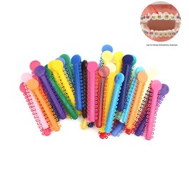 Angzhili 1040Pcs Dental Orthodontic Ligature Ties,O-Rings Elastic Placers for Braces Teeth(Multicolor)