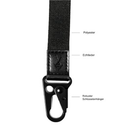 HEZEN Cool Lanyard for Keys, Neck Strap Keychain for Women, Lanyard Logo for Men, ID Lanyard (Black, 2 Pieces), Black 2 pieces.