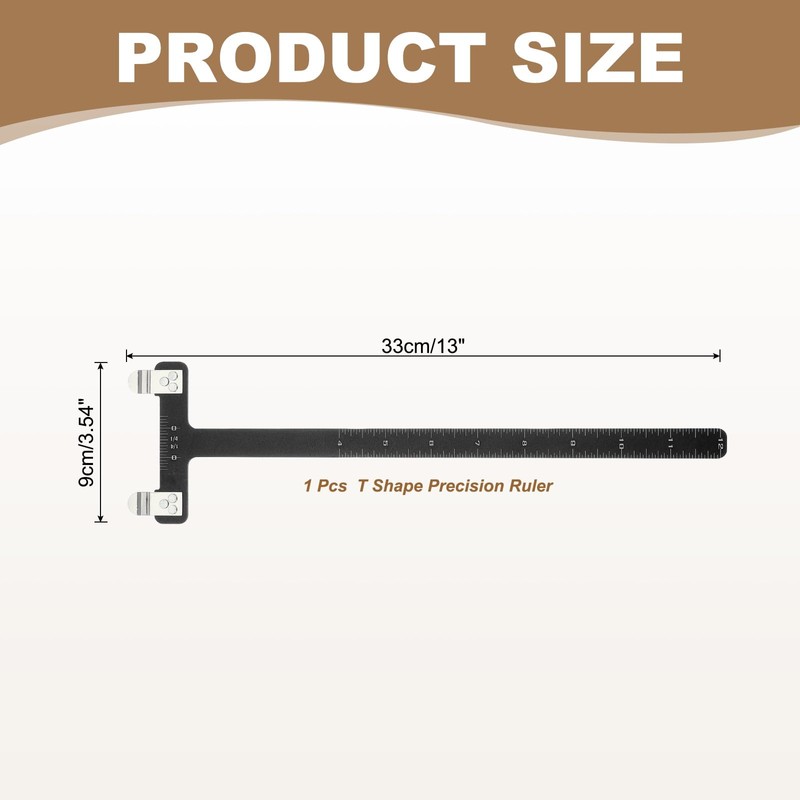 sourcing map Archery Bow Square, T-Shape Ruler 33 x 9