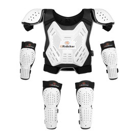 Kids Dirt Bike Gear Chest Protector Motocross Gear, Youth Motorcycle Riding Gear Armor Vest Suit with Knee Guards Elbow Pads for Cycling Skiing MTB ATV