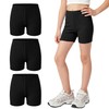 Hoseay Pantaloncini Ciclista Ragazze Confezione da 3 Cotone 14-16, Nero