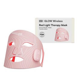 INIA GLOW Wireless LED Face Mask, 2-Year Warranty,  Portable and Rechargeable for LED Facial Mask Skincare at Home and Travel, The Ultimate Gift Choice for the Season - Color: Wireless White