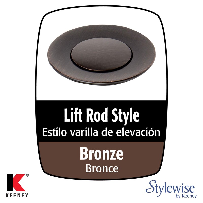 Keeney K820-77VB Bathroom Sink Mechanical Pop Up Drain, Venetian Bronze