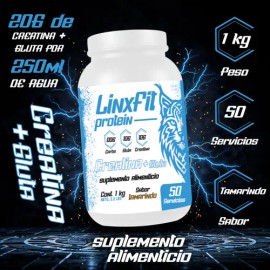 Creatina  Glutamina Linx Fit 1kg 50 Servicios Varios Sabor                                                                                            