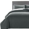 MOONLIGHT20015 Single Duvet Cover Set Reversible Stripes Satin Bedding Set