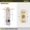 Sterling TML130BP Internal 3" / 75mm Brass Tubular Mortice Latch,