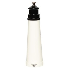 Fletchers' Mill Lighthouse Salt Mill, White/Black - 9 Inch, Adjustable Coarseness Fine to Coarse, MADE IN U.S.A.