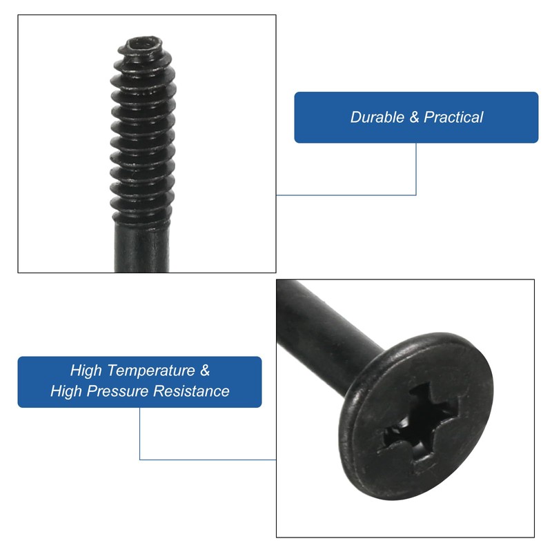 sourcing map 60PCS Computer Case Fan Screws 1.18"L PC Reducing