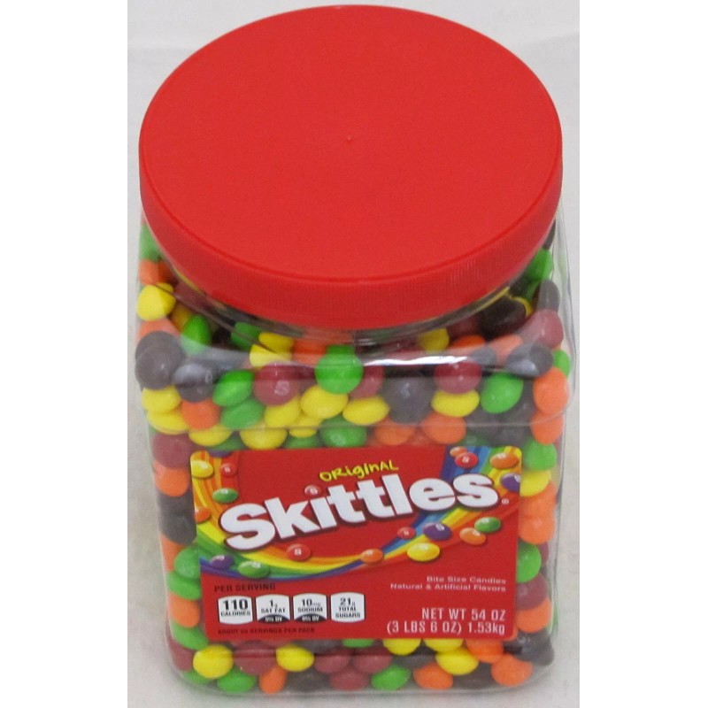 Skittles Original Fruit Candy 54 oz Tub Bulk Vending Candies