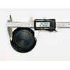 2 1/2" 2.5 inch Flush Mount Black Plastic Body and