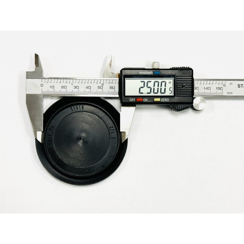 2 1/2" 2.5 inch Flush Mount Black Plastic Body and