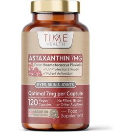 Astaxanthin - 7mg Optimal Dose - 120 Capsules - Super Antioxidant - Haematococcus Pluvialis - 100% Pure Natural Bioavailable 4 Month Supply - UK Manufactured - Zero Additives