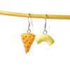 Mac and Cheese Dangle Earrings - Tiny Food Jewelry -