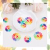 WSDMAVIS 40Pcs Cute Sunflower Charms Ornaments Flatback Rainbow Flower Resin