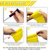 KINGTOP Golf Flag 8x6 Inch - Plain Yellow, 420D Nylon,