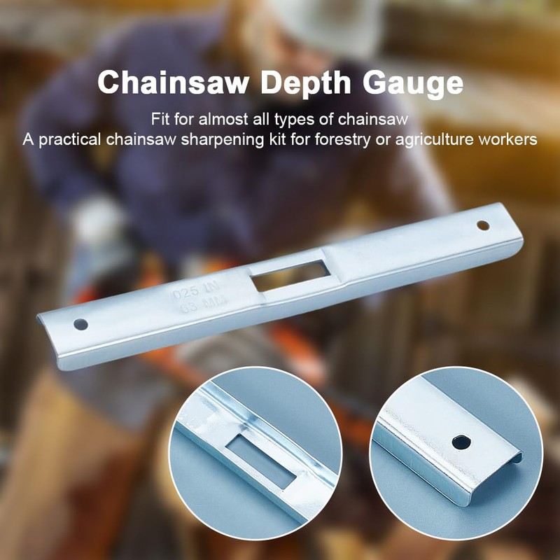 OLYCRAFT 4Pcs Portable Chainsaw Depth Gauge File Guide Tool 0.25