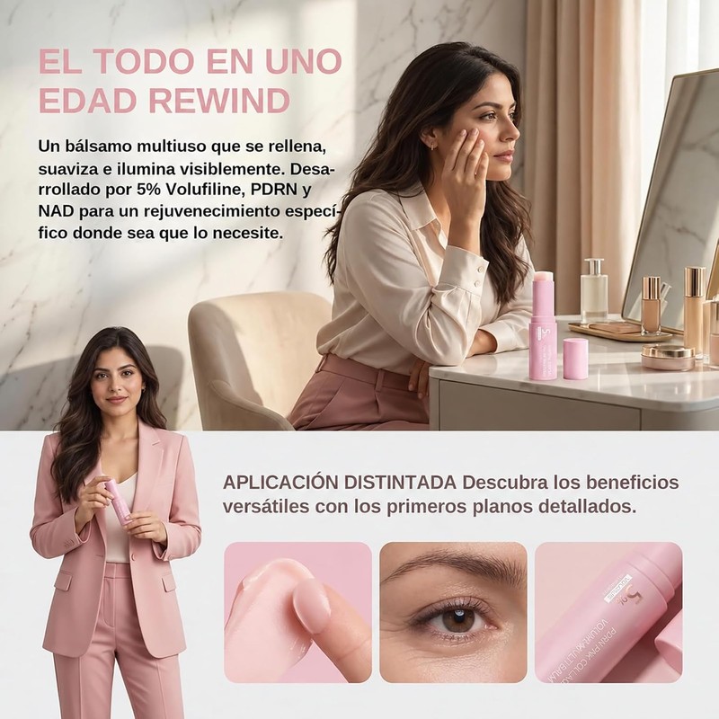 Bálsamo con PDRN, Volufiline, NAD y Colágeno y Mascarilla，2+60Pcs