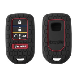 AME - Funda de llavero de lujo para Honda Accord CR-V Civic Pilot (combo rojo negro)