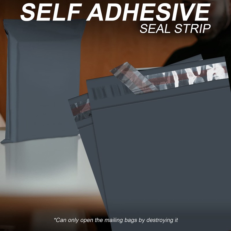 50 Mixed Size Grey Mailing Bags, Self Seal Strong Waterproof