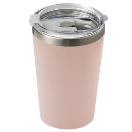 Dolce duo AM-4036 Tumbler with Lid, Convenience Store Cup, Coffee Tumbler, Hot and Cold Insulated, Stainless Steel, 13.5 fl oz (400 ml), Pink, Convenience Store Cup