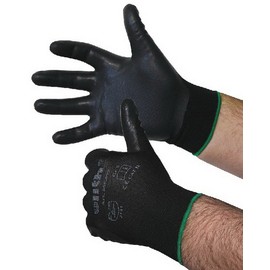 Nylon Feinstrick-Handschuhe mit, Nitril-Schaum, schwarz, Cat II, Größe 10