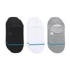 Stance Icon No Show Socks 3-Pack, Multicolor Black White Grey,