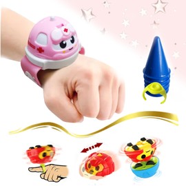 Fidget Spinner and Wristwatch - DIY Creative spinning top toy rotate on finger ring & cone - Gift for kids - Makes your Christmas, birthday special! (Triplo- Ambulance)