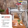 Victoria Cast Iron Meat Grinder with a Table Fixed Mount,